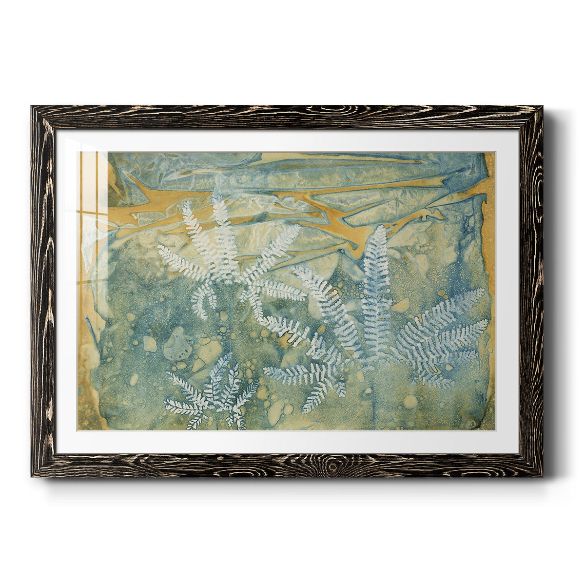 Floating Ferns - Barnwood Framed Art Print