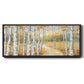 Birch Path I - Floater Framed Canvas Print