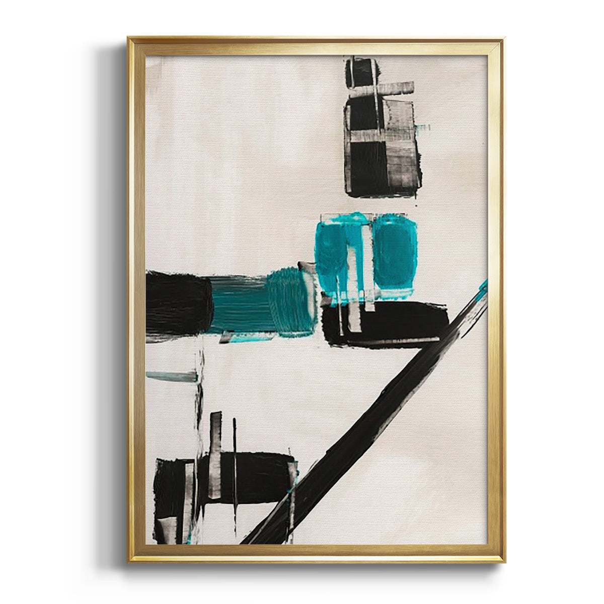 Geometry Notes I - Modern Framed Canvas Print