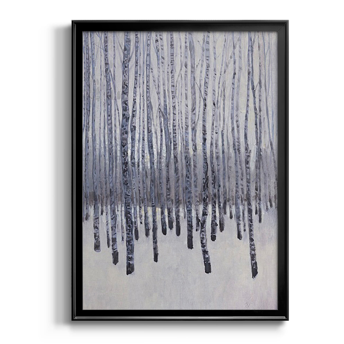 Bare Trees in Winter II - Modern Framed Canvas Print