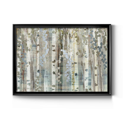 Birch Wood Meadow - Modern Framed Canvas Print