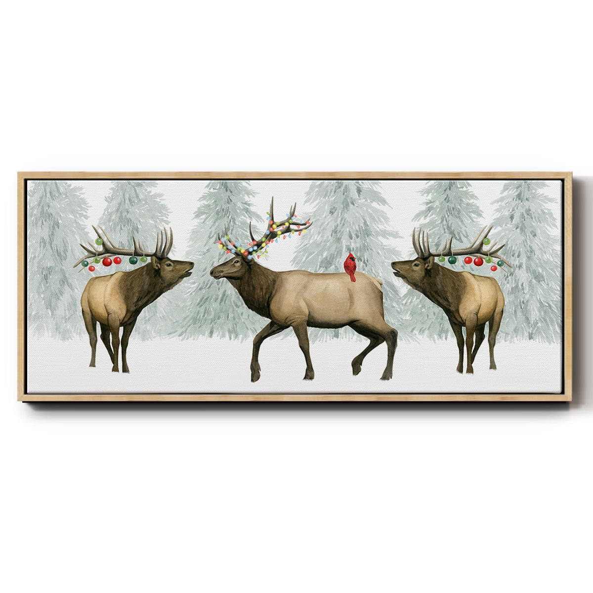 Festive Forest Collection D - Floater Framed Canvas Print