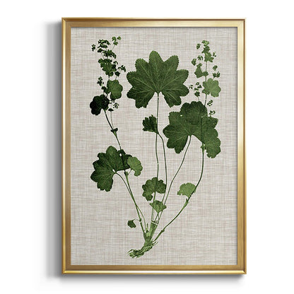 Forest Foliage on Linen IV - Modern Framed Canvas Print