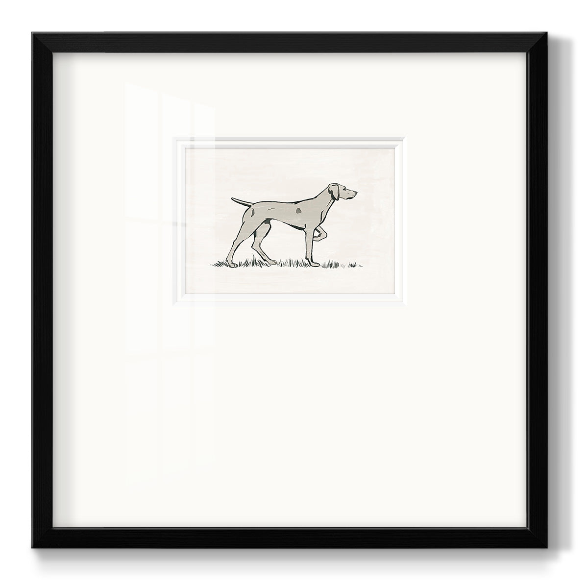 Neutral Pointer I Premium Framed Print Double Matboard