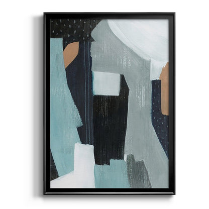 Tangerine Lagoon I - Modern Framed Canvas Print