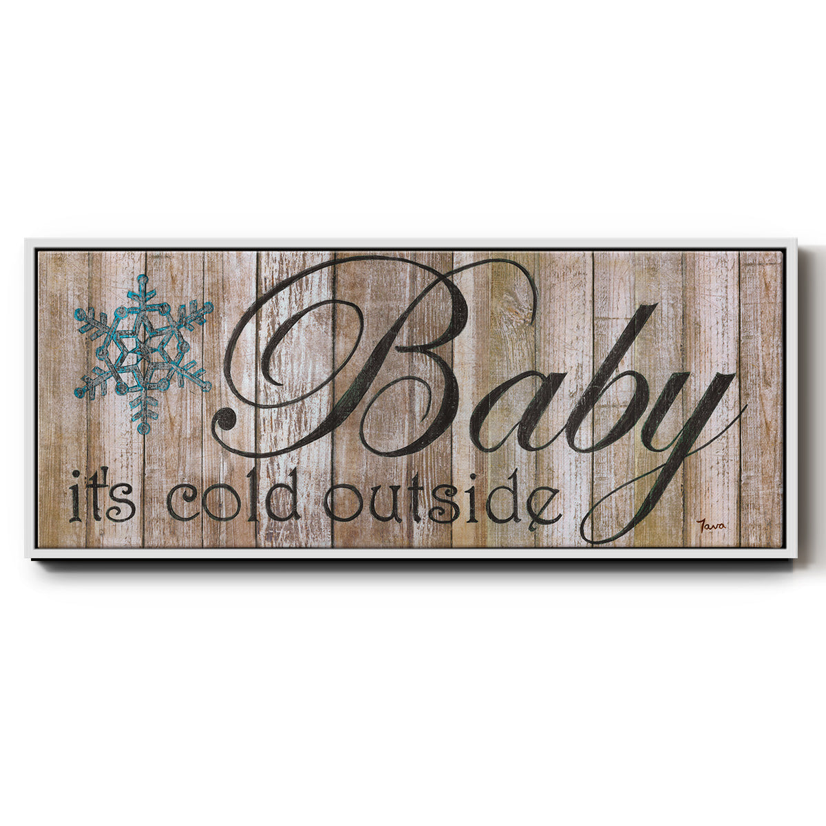 Baby It's Cold - Floater Framed Canvas Print