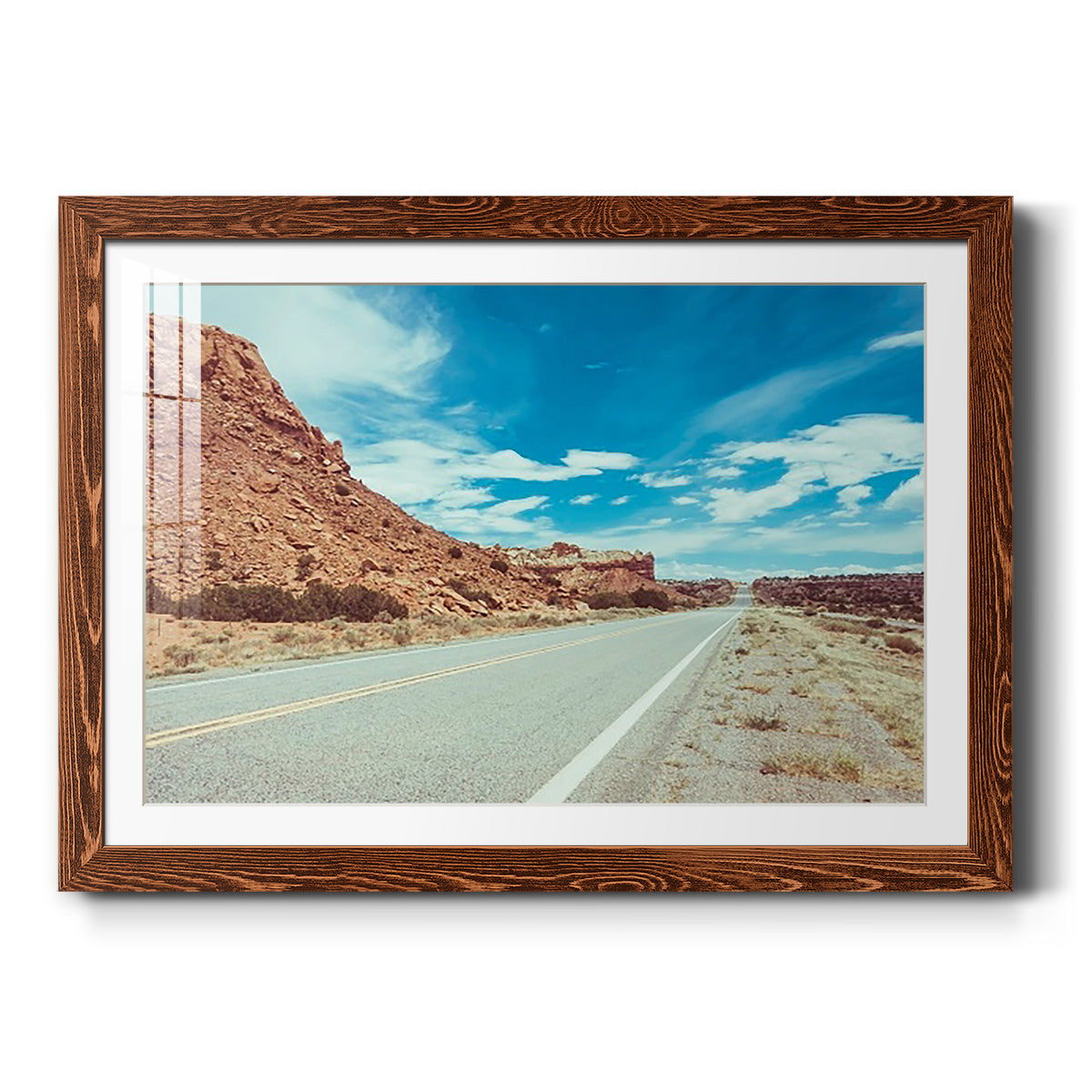 New Mexico Drive II - Barnwood Framed Art Print