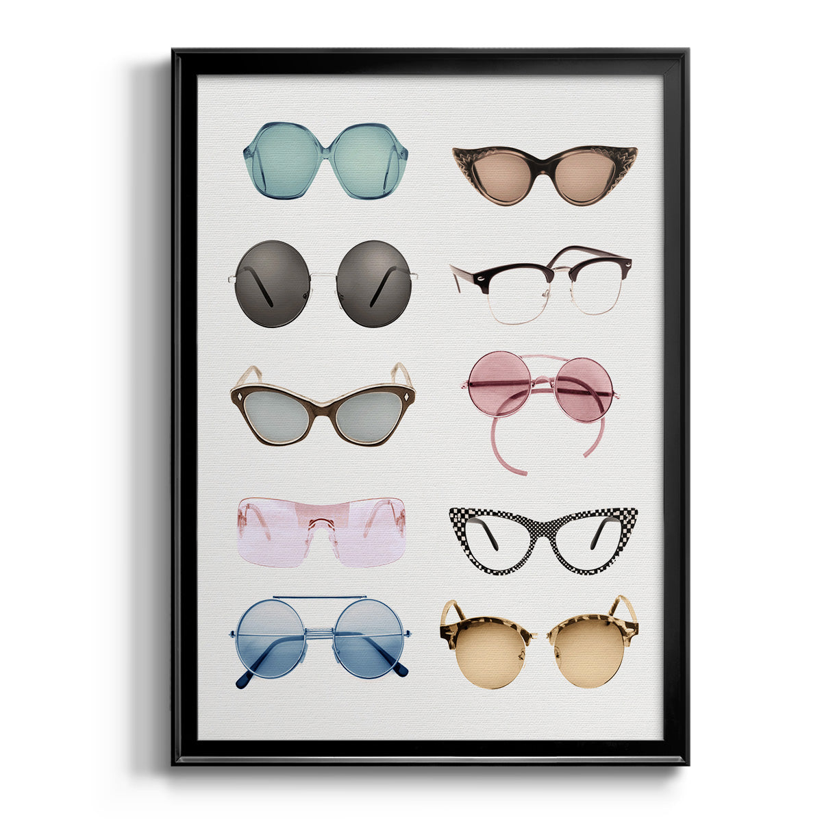 Vintage Glasses II - Modern Framed Canvas Print