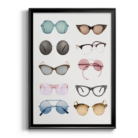 Vintage Glasses II - Modern Framed Canvas Print