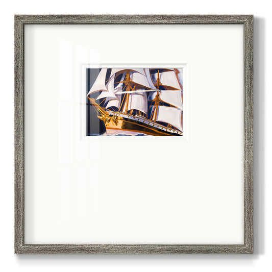 Golden Ship - Double Matboard Framed Print