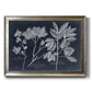 Foliage on Navy VI Premium Framed Canvas- Ready to Hang