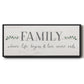 Love Never Ends - Floater Framed Canvas Print