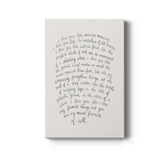 Letter to a Lover I Premium Gallery Wrapped Canvas - Ready to Hang