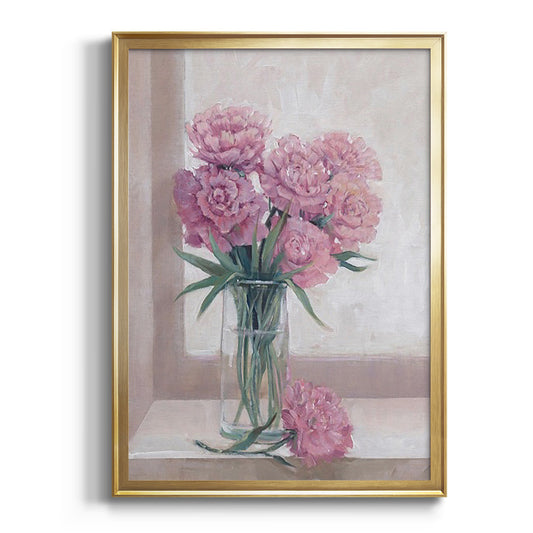 Windowsill Floral II - Modern Framed Canvas Print