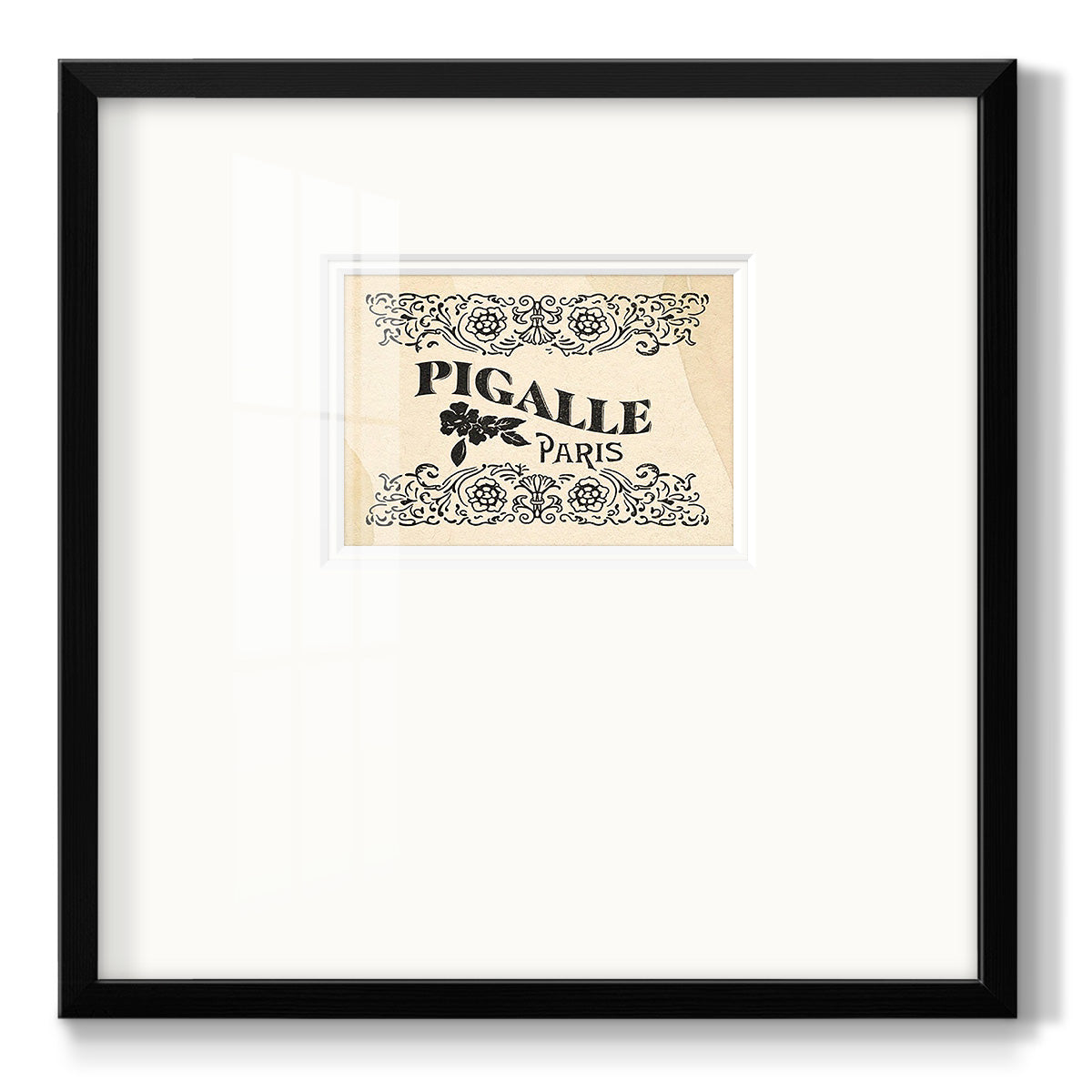 Antique French Label III - Double Matboard Framed Print
