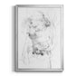 Graphite Abstract IV - Modern Framed Canvas Print
