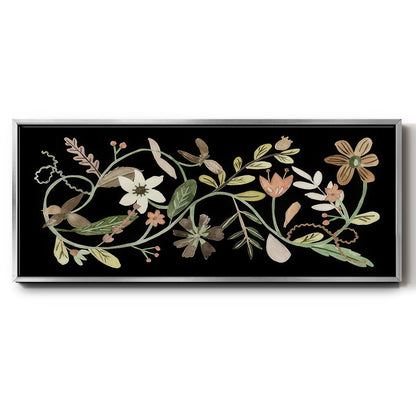 Pressed Flowers I - Floater Framed Canvas Print