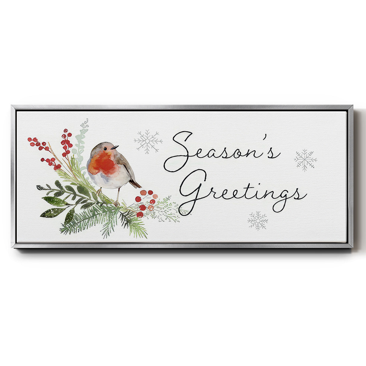 Winter Visitor Collection D - Floater Framed Canvas Print