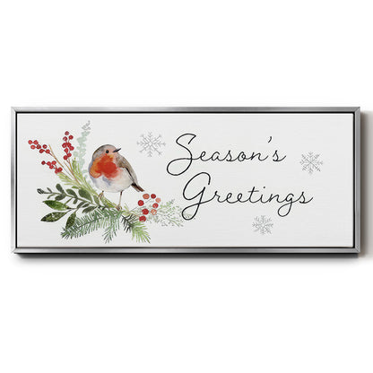 Winter Visitor Collection D - Floater Framed Canvas Print