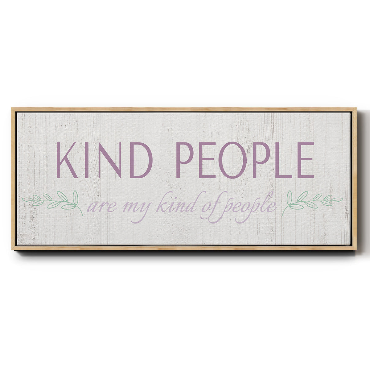 Kind People - Floater Framed Canvas Print