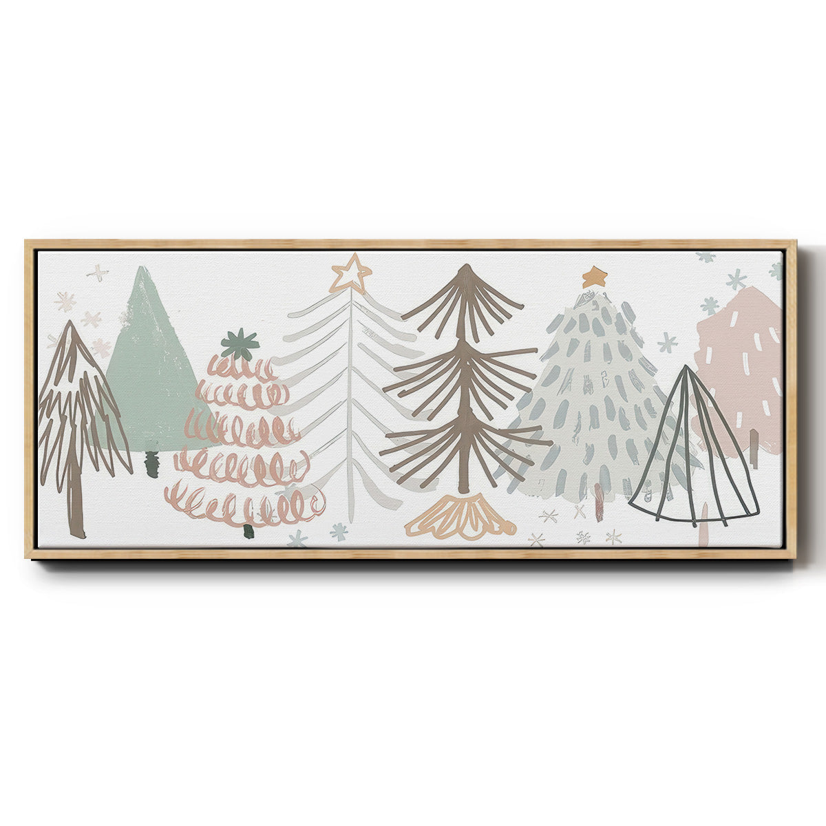 Christmas Tree Sketchbook - Floater Framed Canvas Print