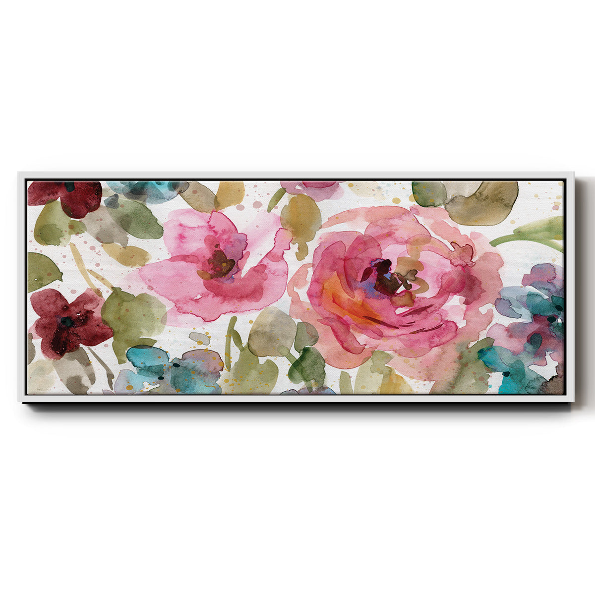 Garden Palette I - Floater Framed Canvas Print
