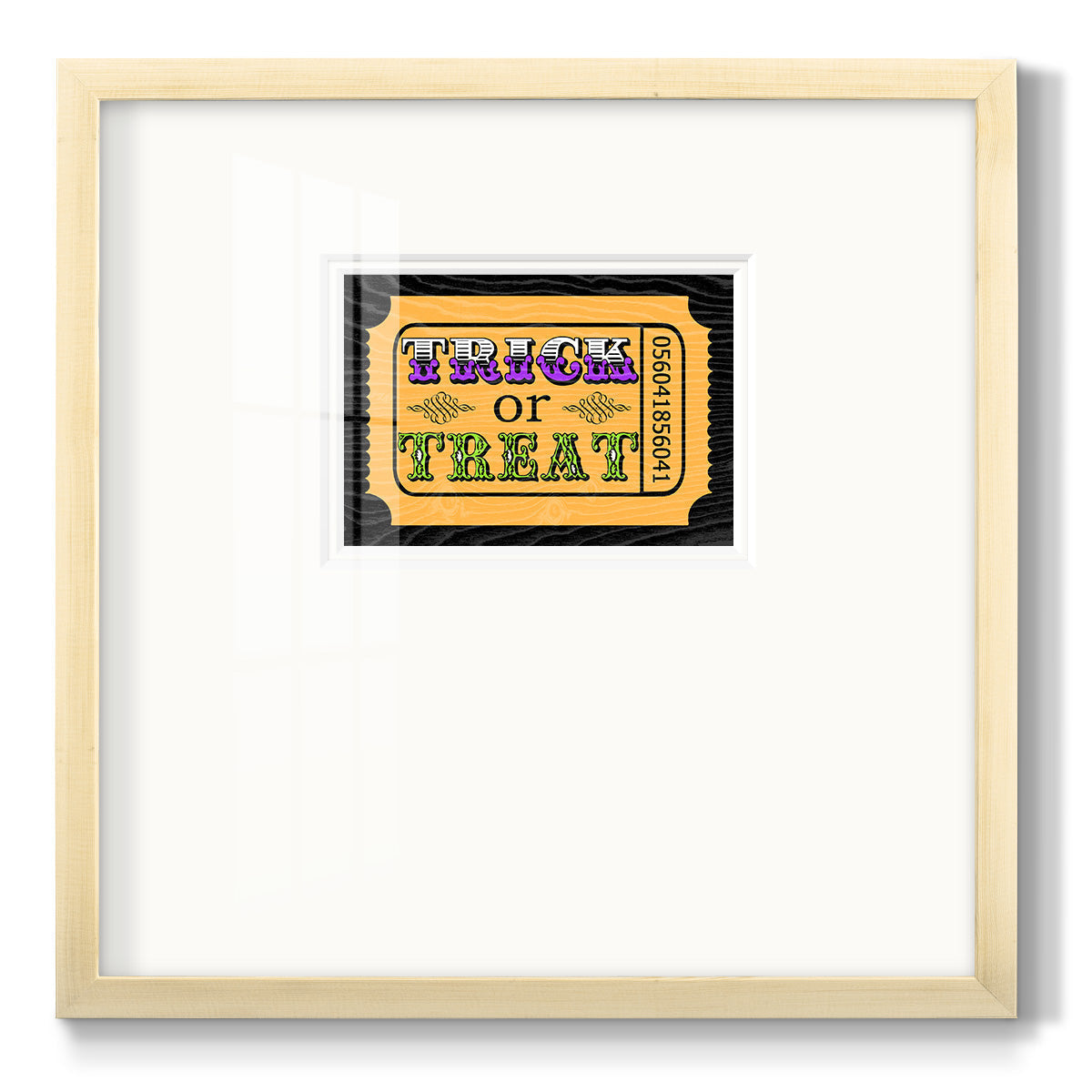 Trick or Treat Ticket - Double Matboard Framed Print