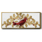 Red Bird Christmas Collection D - Floater Framed Canvas Print