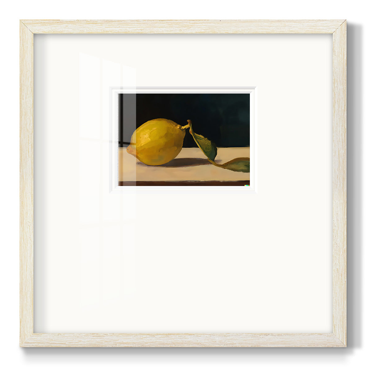 Lonely Lemon Premium Framed Print Double Matboard