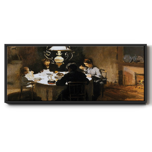 The Dinner, 1868 - Floater Framed Canvas Print