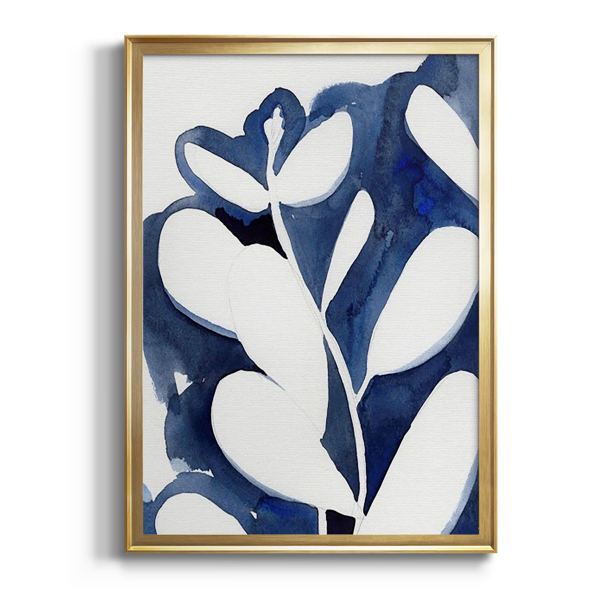 Blue Eucalyptus II - Modern Framed Canvas Print