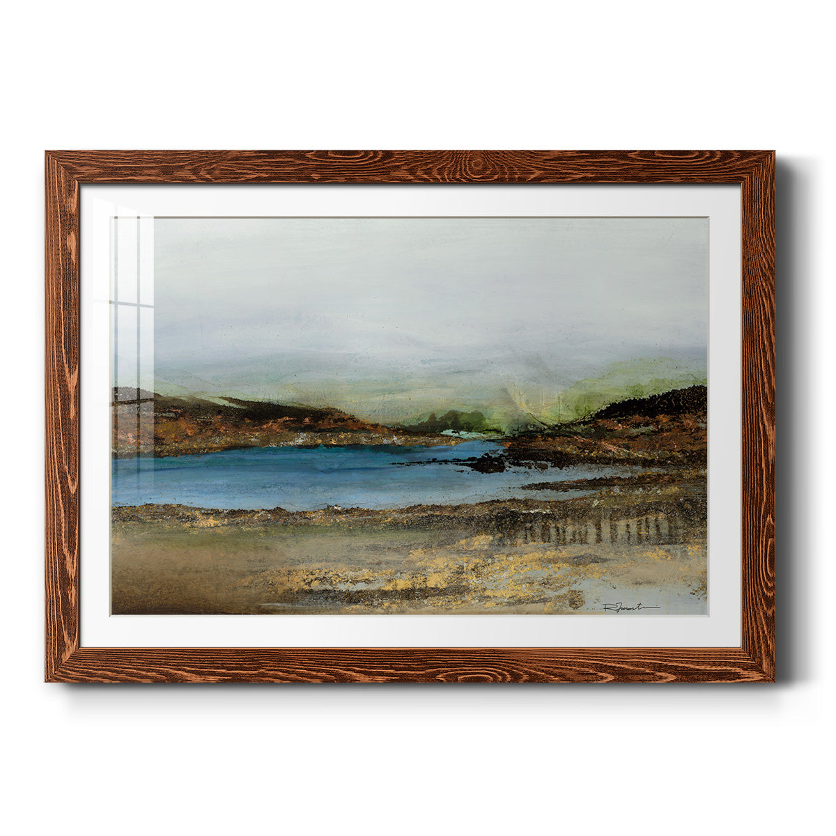 Lakeside - Barnwood Framed Art Print