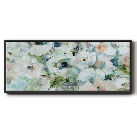 Blooming Softly - Floater Framed Canvas Print