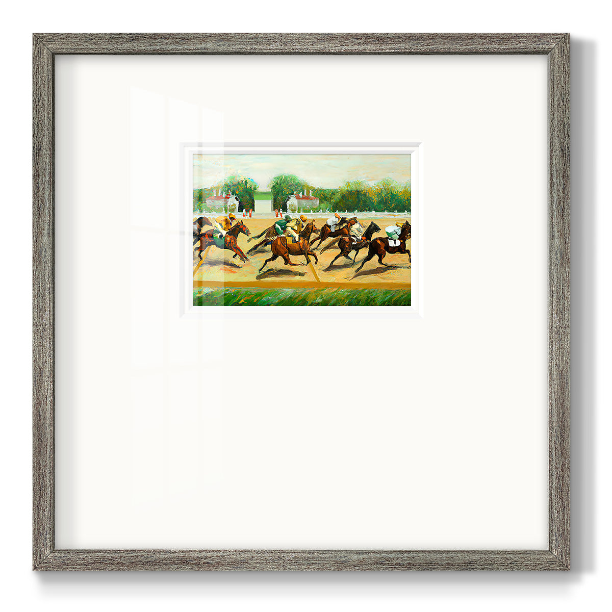 Dat at the Race III Premium Framed Print Double Matboard