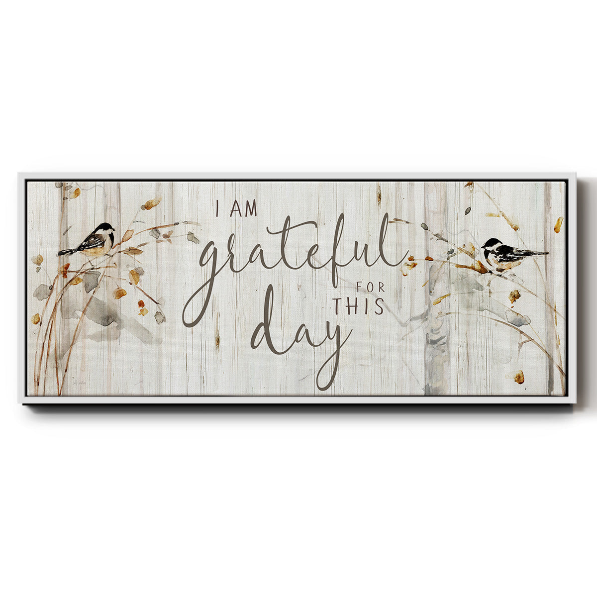 Grateful for this Day - Floater Framed Canvas Print