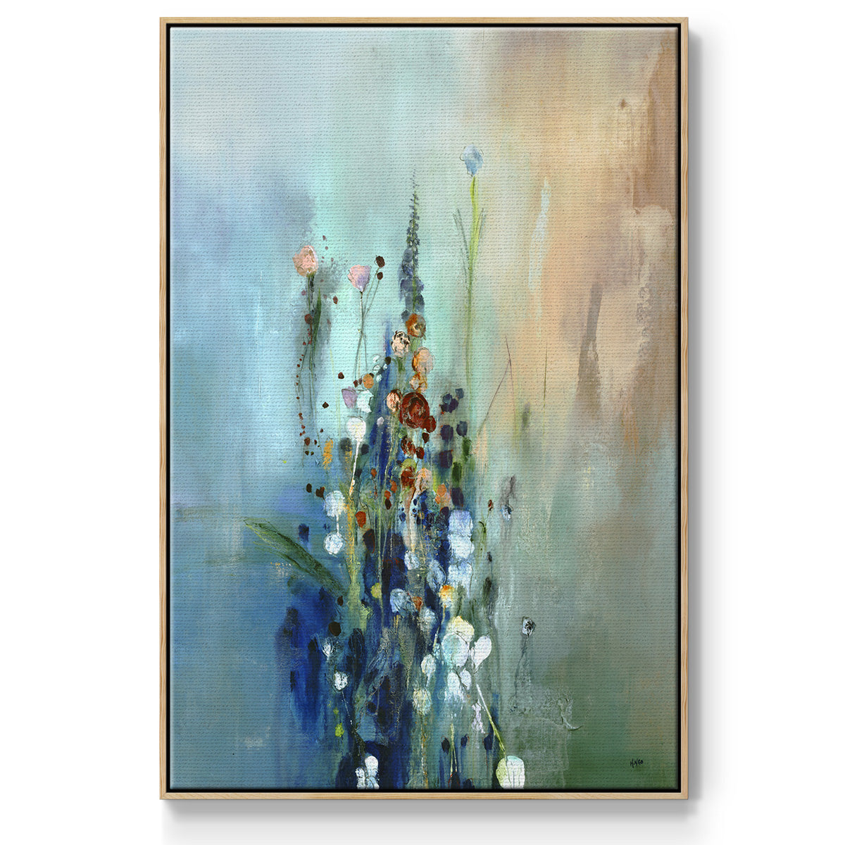 Current Air I - Floater Framed Canvas Print