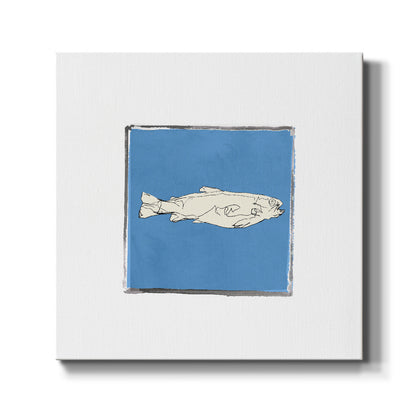 Block Print Fish IX - Canvas Art Print