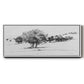 Treeline Sketch I - Floater Framed Canvas Print