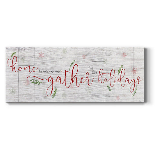 Holidays Gather Premium Gallery Wrapped Canvas - Ready to Hang