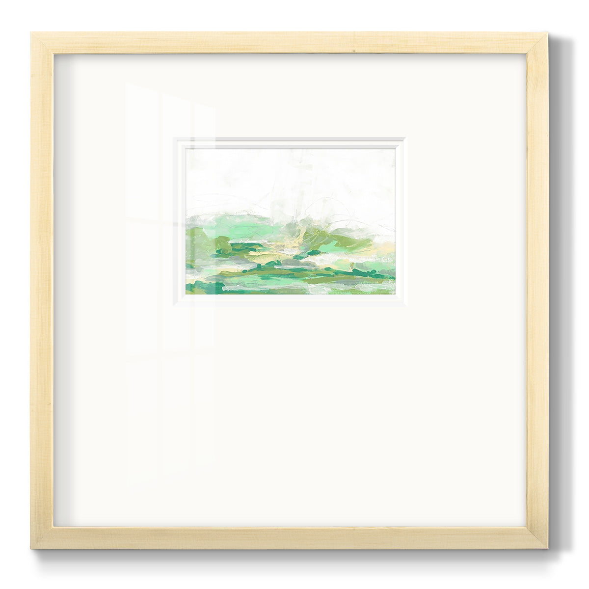 Green Mist Vista I Premium Framed Print Double Matboard