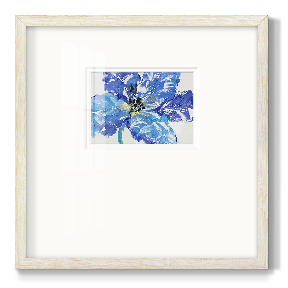 Fleur Bleue I Premium Framed Print Double Matboard