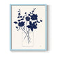 Indigo Sketch Bouquet I - Restickable Framed Art Print