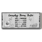 Laundry Room Rules - Floater Framed Canvas Print