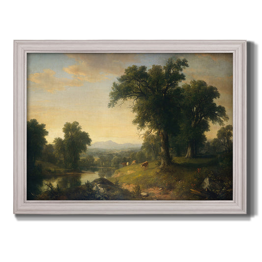 A Pastoral Scene - Ornate Framed Canvas Print