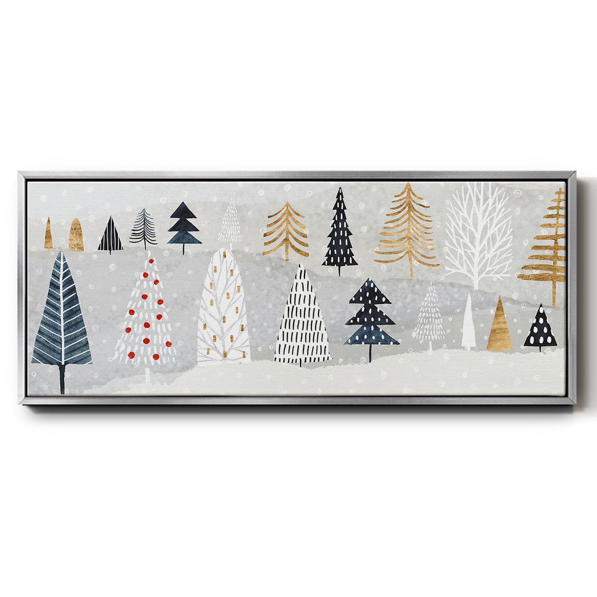 Christmas Chalet Collection D - Floater Framed Canvas Print