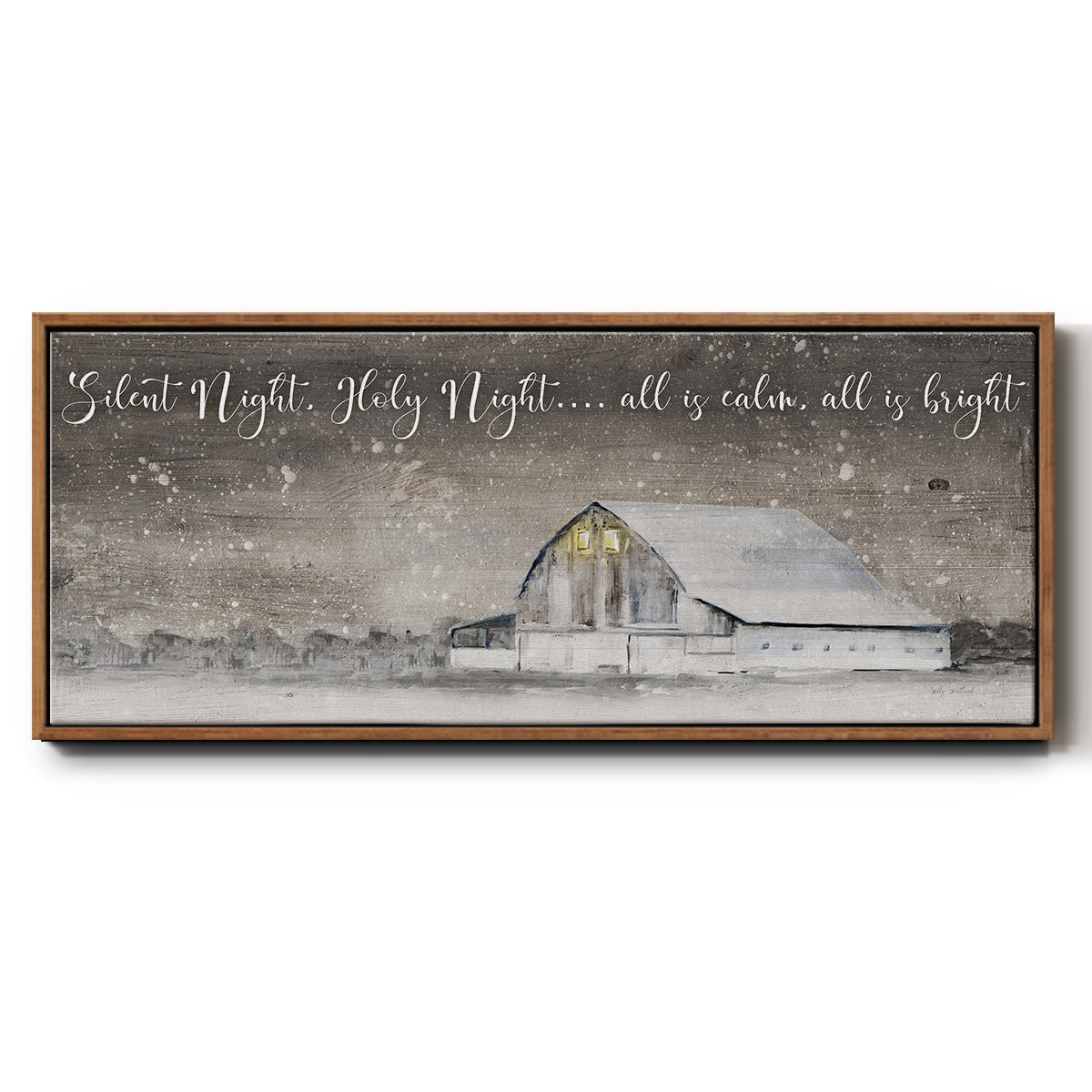 Silent Night - Floater Framed Canvas Print
