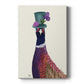 Pheasant in Blue Hat Premium Gallery Wrapped Canvas - Ready to Hang