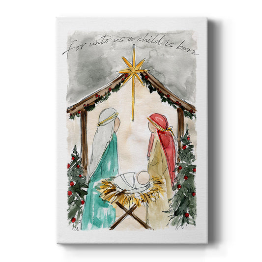 Unto Us A Child is Born - Canvas Art Print