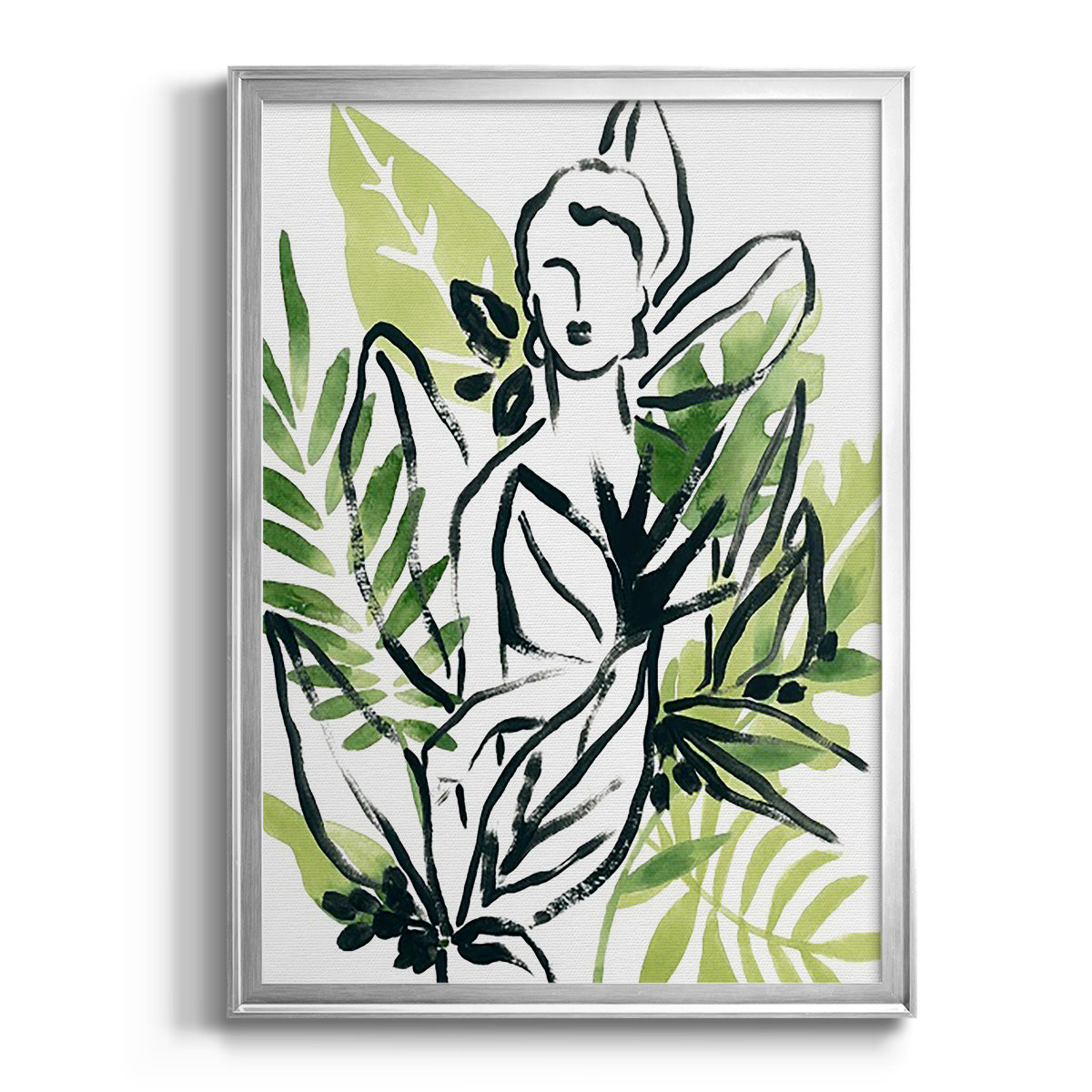 Tropical Sketchbook I - Modern Framed Canvas Print