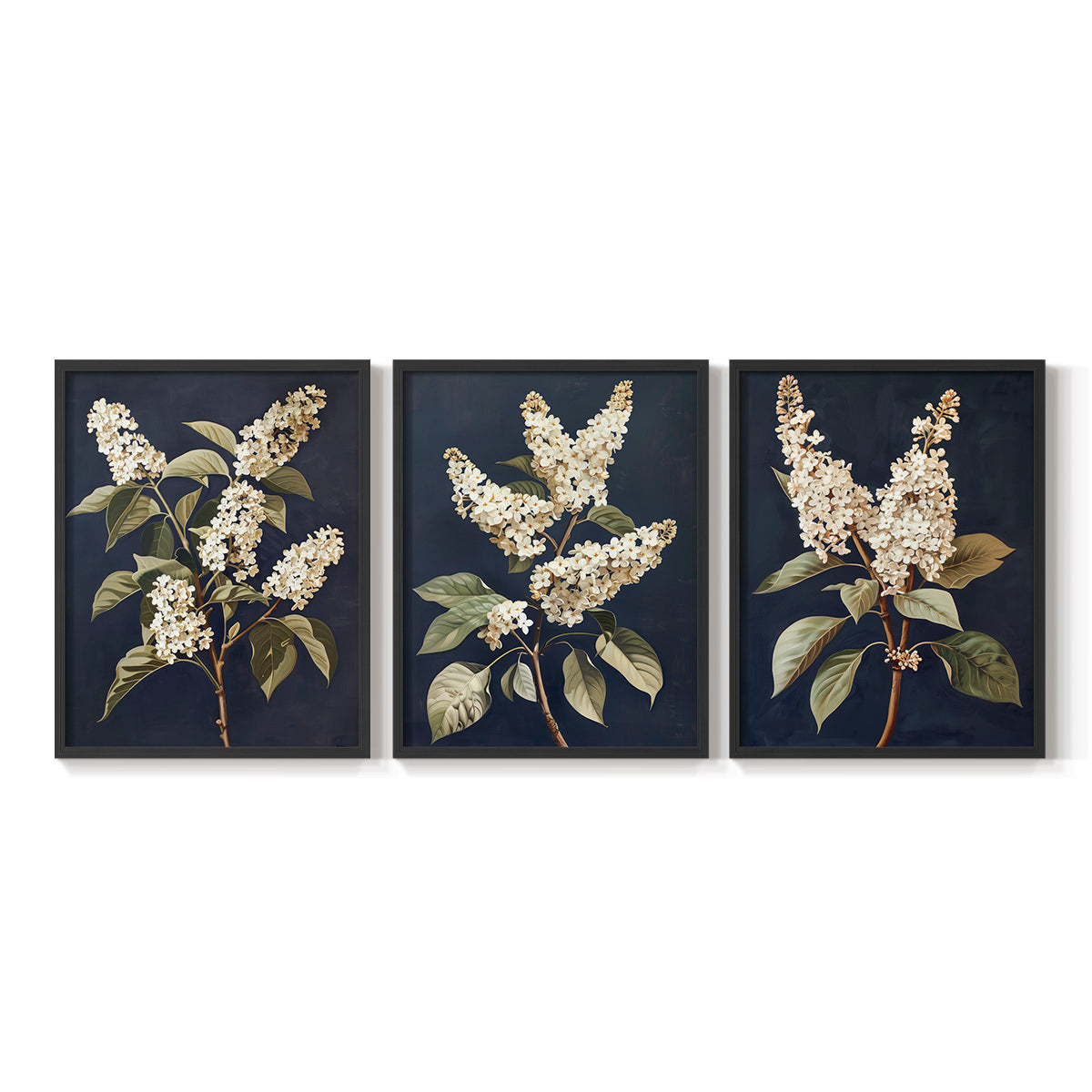 Floral Study Series LII - Restickable Framed Art Set